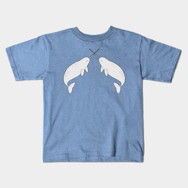 Narwhals Kids T-Shirt by natelledrawsstuff